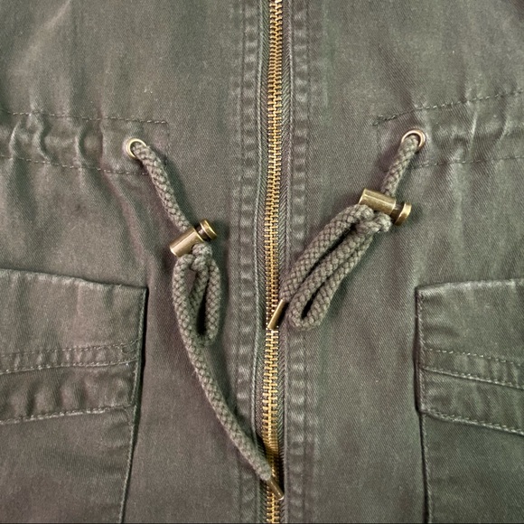 Cotton Cargo Jacket with Wool Blend Blanket Sleeves, Adjustable Waist, Mossimo - Picture 7 of 14